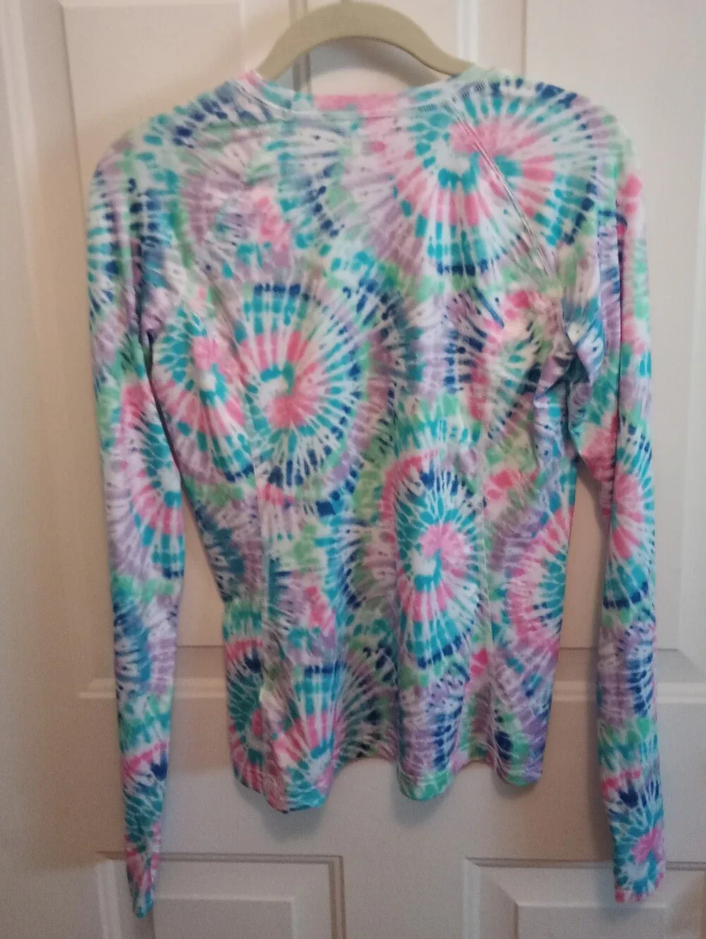 Lands' End Pastel Tie-Dye Base Layer Girl's XL